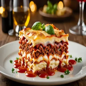 lasagna roll up on a plate