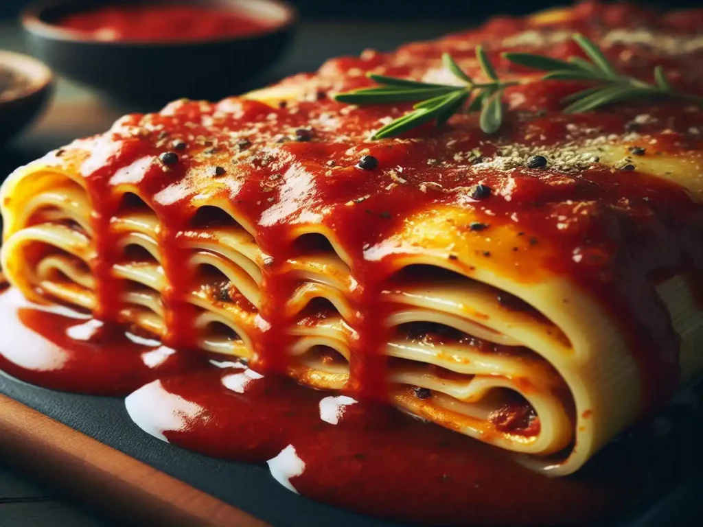 Healthy Spinach Ricotta Lasagna Roll Ups with Homemade Marinara