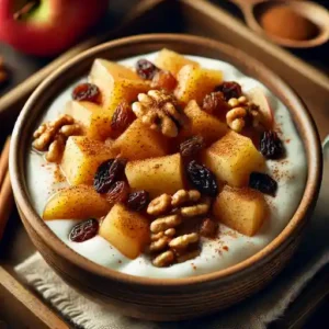 Warm Cinnamon Apple Yogurt Bowl