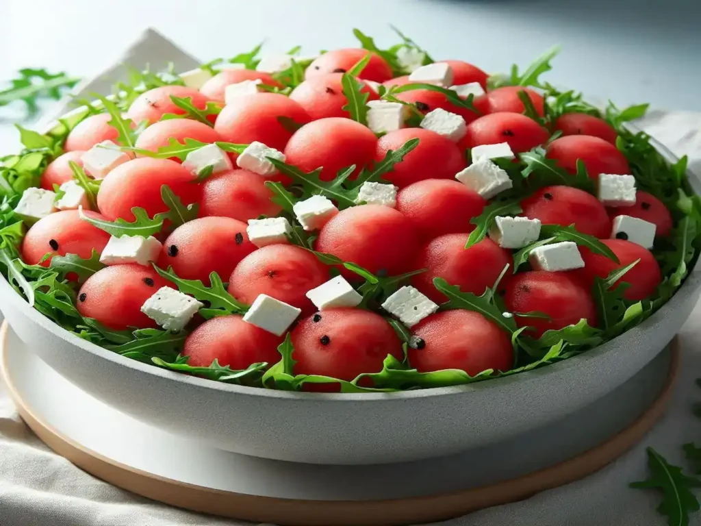 Fresh Watermelon Salad with Feta Cheese