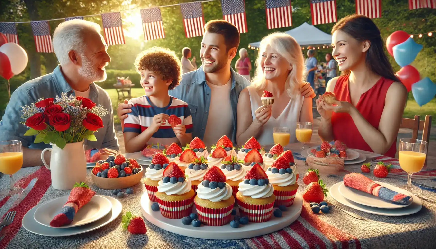 Easy & Festive 4th of July Cheesecake Cupcakes